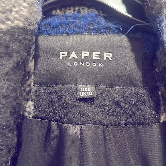 Paper London Rainbow Plaid Wool Coat - Picture 8 of 10